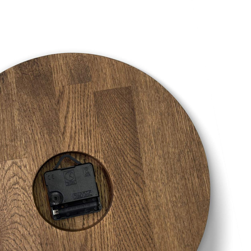 Kézzel készített falióra tömör tölgyfából - MAHKO