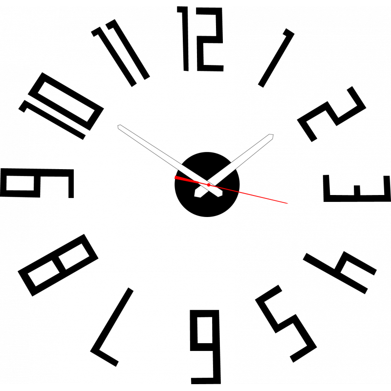 Modern műanyag falióra. Saját gyártású, X-momo