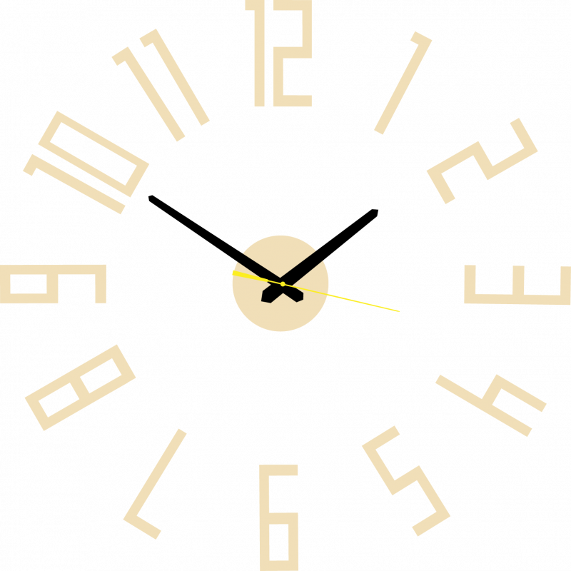 Modern műanyag falióra. Saját gyártású, X-momo