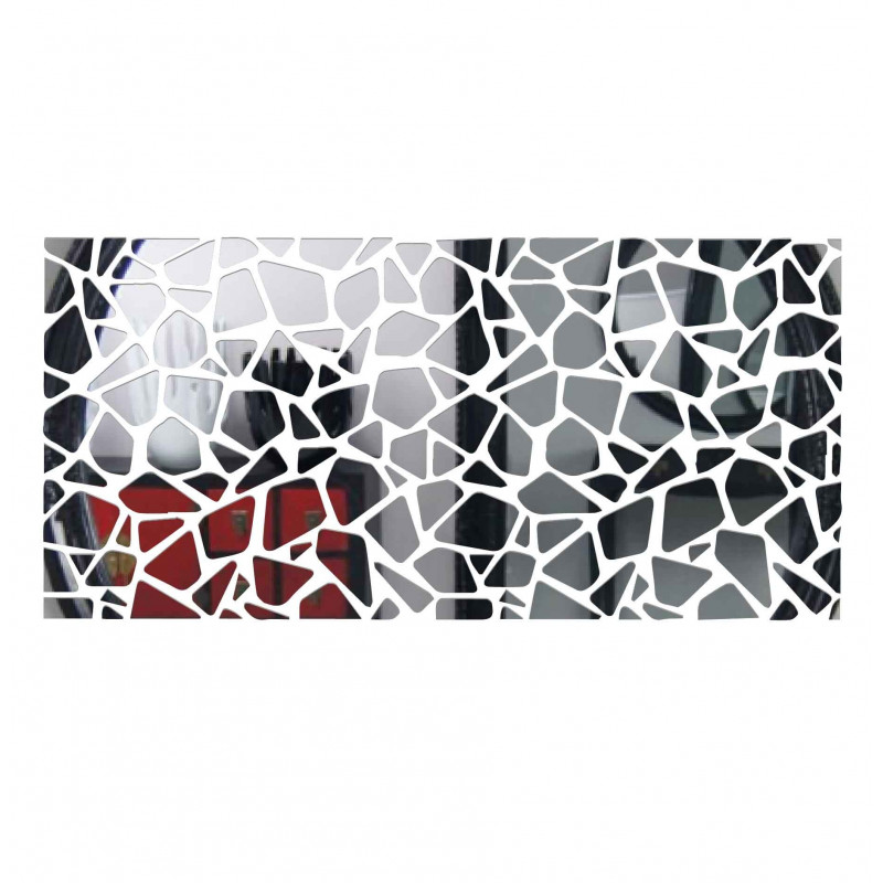 Modern díszes tükrök. Tükör és színes falmatricák, akrilból készült 3D matricák