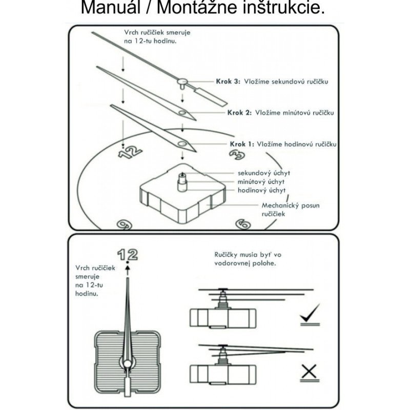 Modern, öntapadós falitüköróra, fekete színben