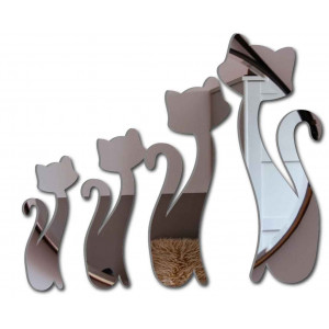 Modern dekoratív tükrök. Tükör és színes matricák a falon, 3d akrilfényű matricák 2