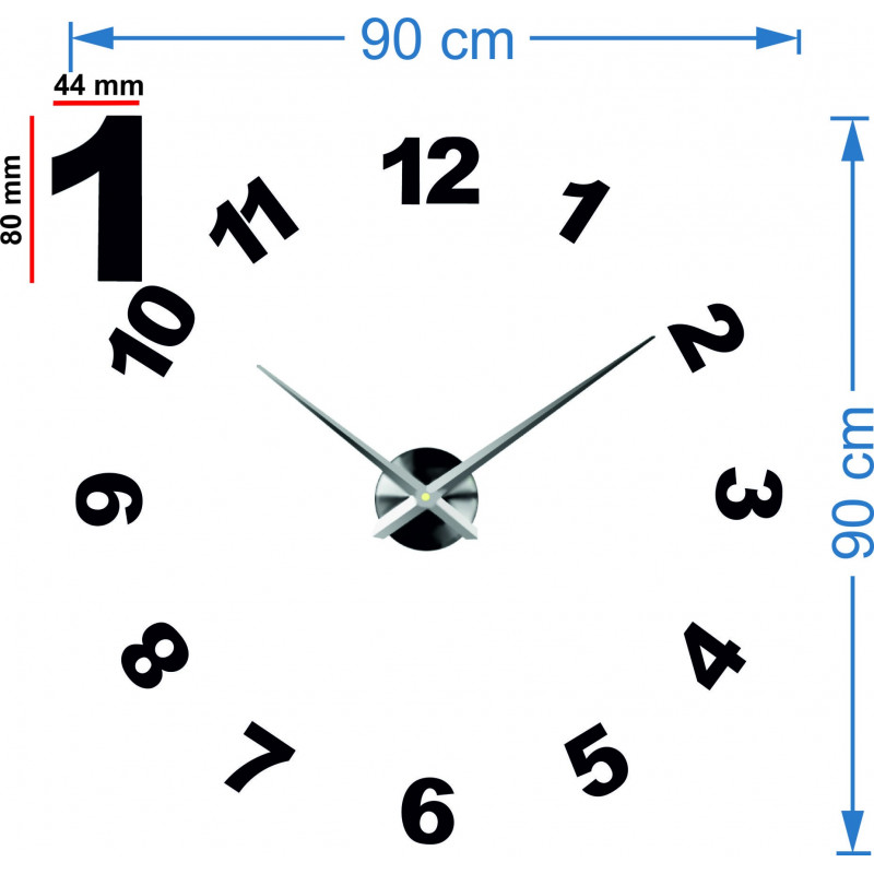 Méretei fali matrica óra, desing falióra