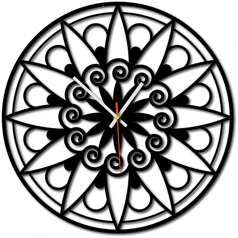 Modern falióra, falióra ajándékba, 3D óra mandala.