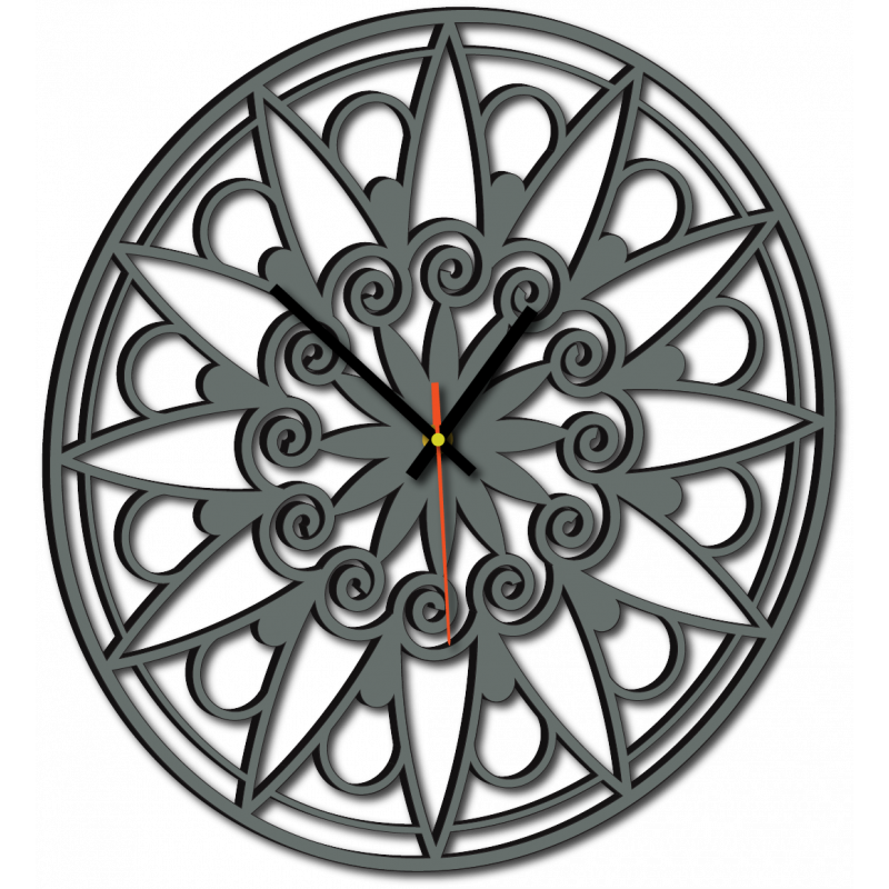 Modern falióra, falióra ajándékba, 3D óra mandala.