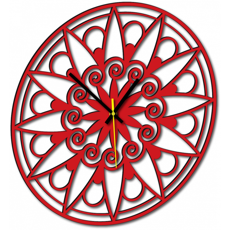 Modern falióra, falióra ajándékba, 3D óra mandala.