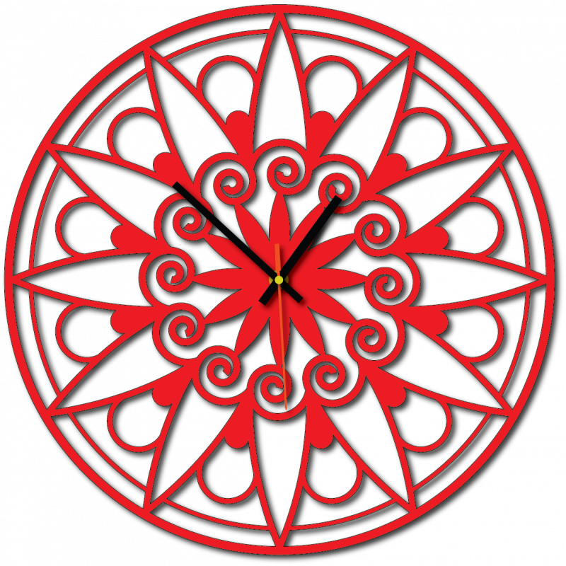 Modern falióra, falióra ajándékba, 3D óra mandala.