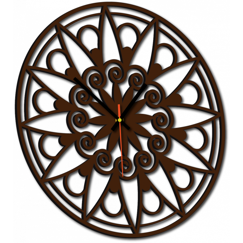 Modern falióra, falióra ajándékba, 3D óra mandala.