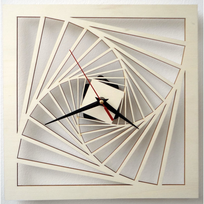 Modern falióra, fából készült falióra, rétegelt lemez