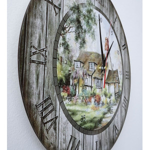 Modern falióra, fából készült falióra, rétegelt lemez 2