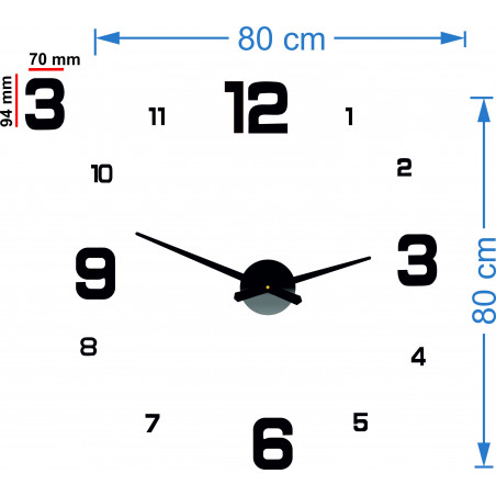 Méretei fali matrica óra, desing falióra