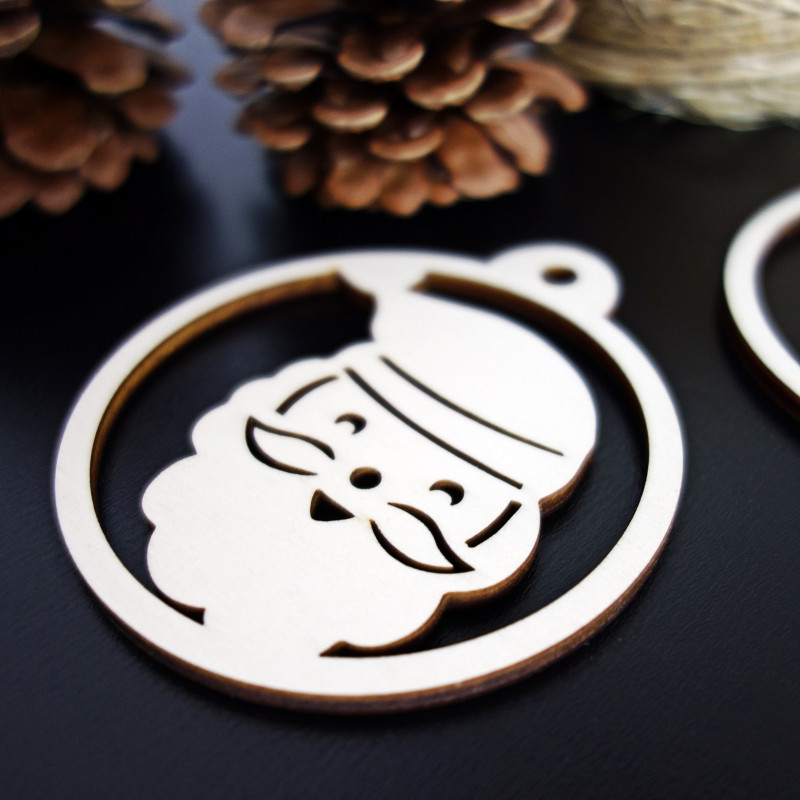 Karácsonyi dísz - Mikulás, méret: 79x90 mm