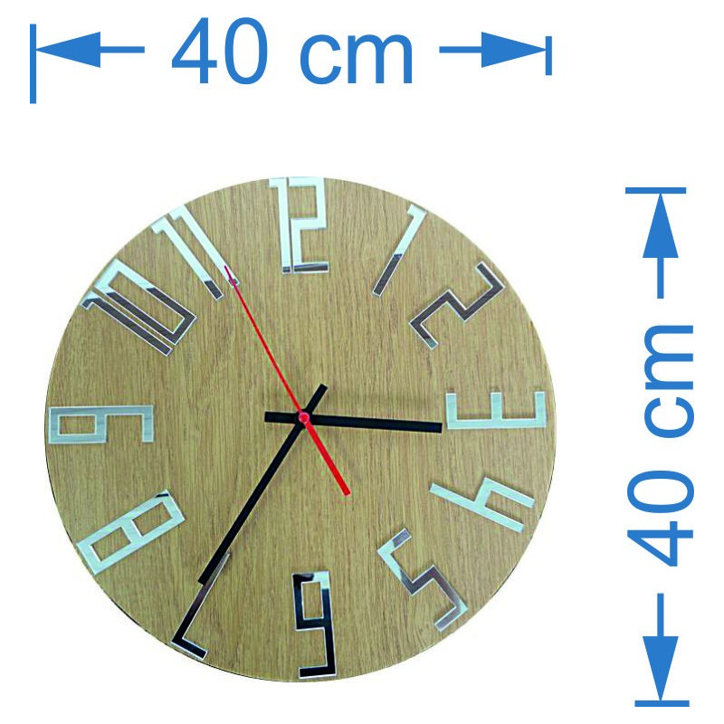 Modern falióra, fából készült falióra, rétegelt lemez