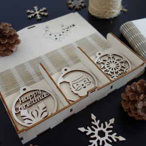 Gyönyörű karácsonyi díszekből álló fa, 1 darab 18 darab 2