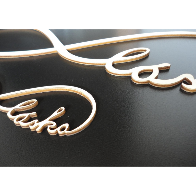 Fa felirat. Örökkévaló szerelem. Méret: 500x164 mm