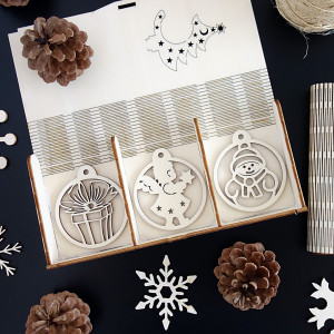 Fa karácsonyi díszek, 1 darab-18 darab 2