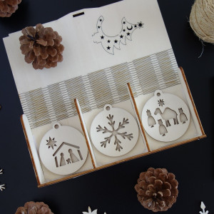 Karácsonyi díszek készlete, amelyek 1 darab 18 darabot kérnek 2