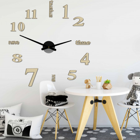Modern falióra hét 2D-s plexi tükör Modern falióra hét 2D-s plexi tükör