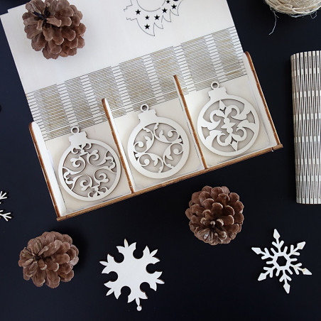 Fa karácsonyi díszek, 1 darab 18 darab