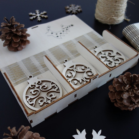 Fa karácsonyi díszek, 1 darab 18 darab