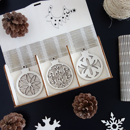 Karácsonyi karácsonyi dekoráció, 1 set-18 darab