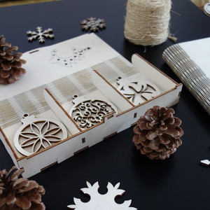 Karácsonyi karácsonyi dekoráció, 1 set-18 darab 2