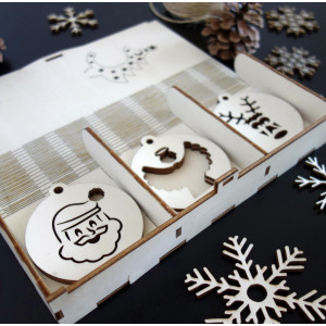 Karácsonyi díszek gyűjteménye, 1 készlet -18 db 2