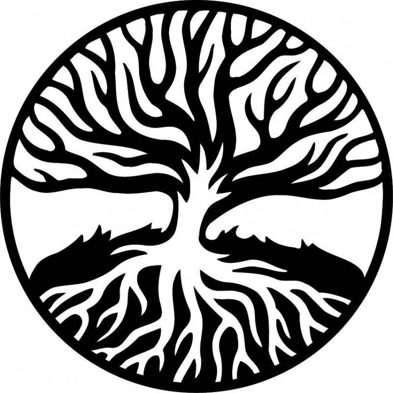 Modern fa rétegelt lemez festmény ROOTS