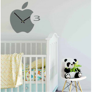 Fali óra műanyagból a konyhában APPLE, 35x35 cm 2