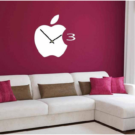 Fali óra műanyagból a konyhában APPLE, 35x35 cm