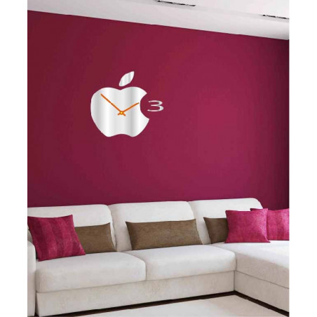 Fali óra műanyagból a konyhában APPLE, 35x35 cm