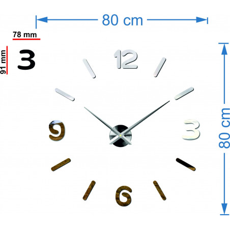 Falióra tükör nagy DIY 3D PMMA hab