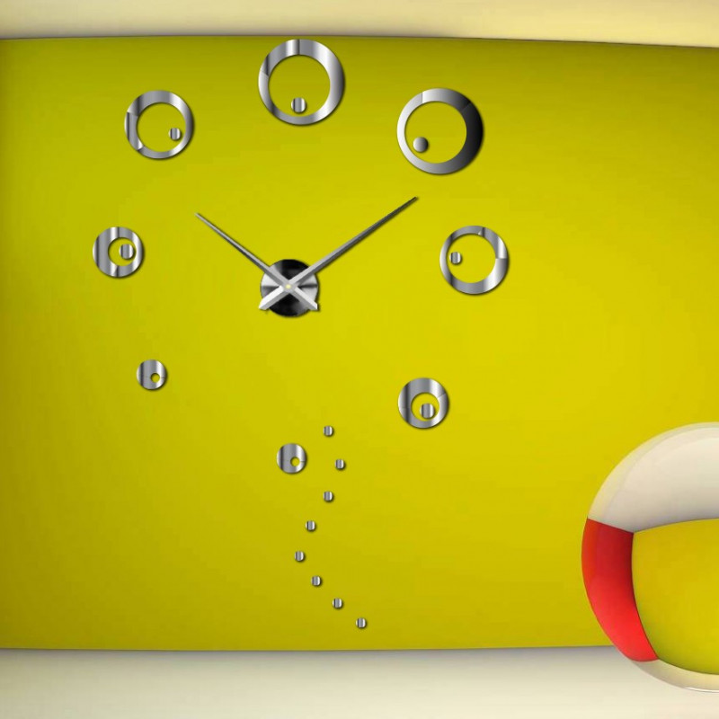 Nagy körökből készült, öntapadós falióra SVARBACH