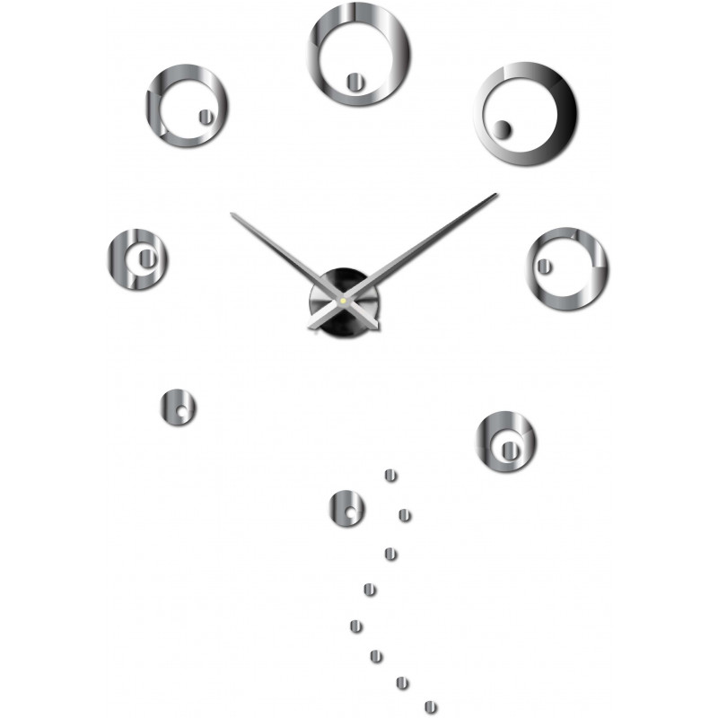 Nagy körökből készült, öntapadós falióra SVARBACH