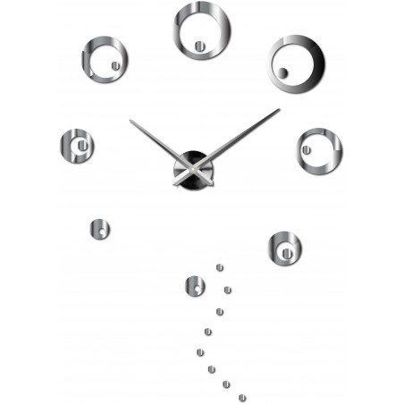 Nagy körökből készült, öntapadós falióra SVARBACH