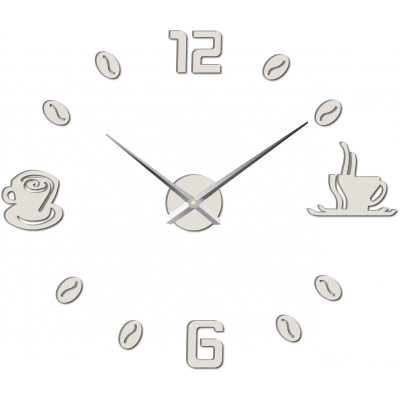 Nagy öntapadós falióra COFFE PLEXI