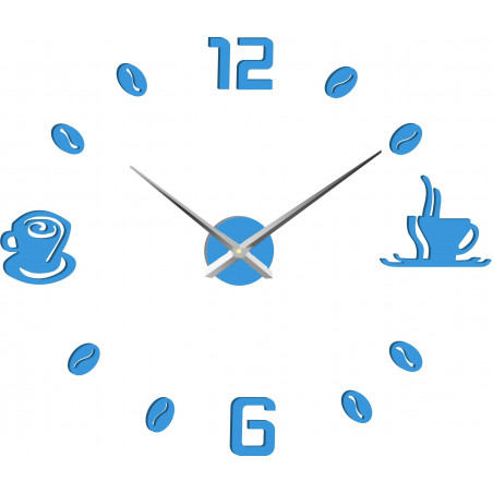 Nagy öntapadós falióra COFFE PLEXI