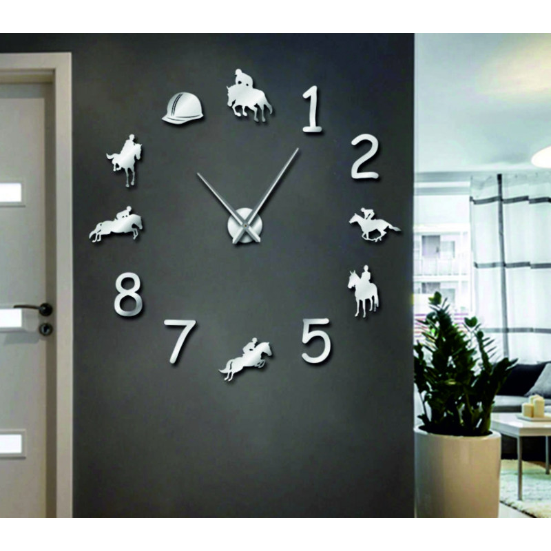 Nagy falióra rodeó lovak lovas lóháton óra 3D DIY Cowboys