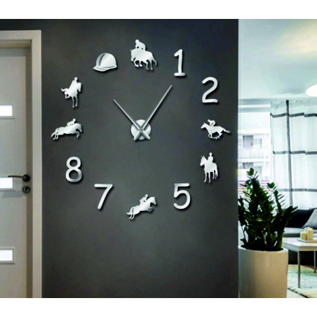 Nagy falióra rodeó lovak lovas lóháton óra 3D DIY Cowboys