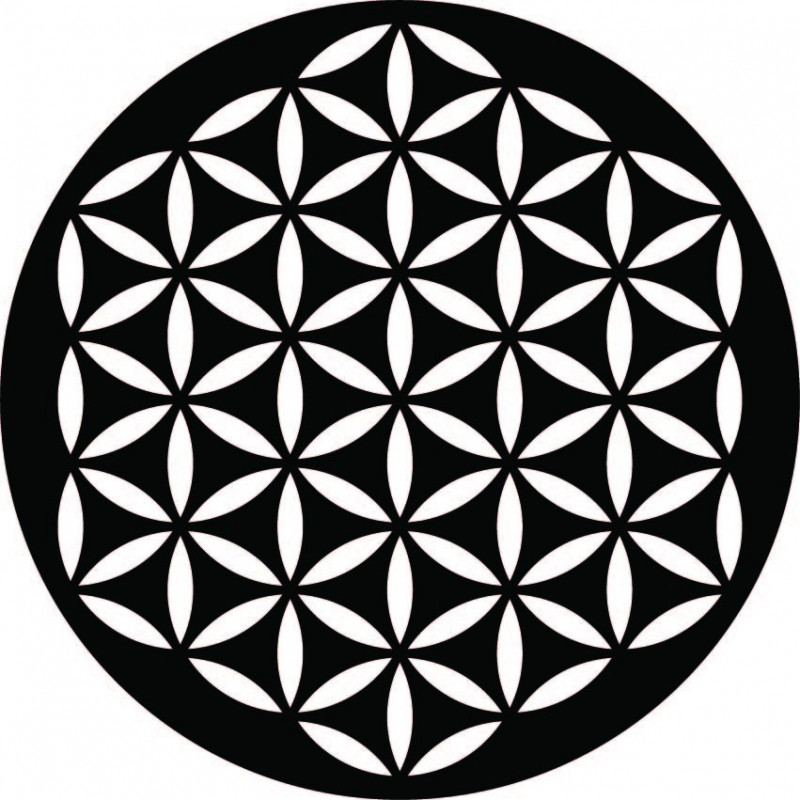 Mandala Wellbeing fából készült fali kép rétegelt lemezből YISUIYU