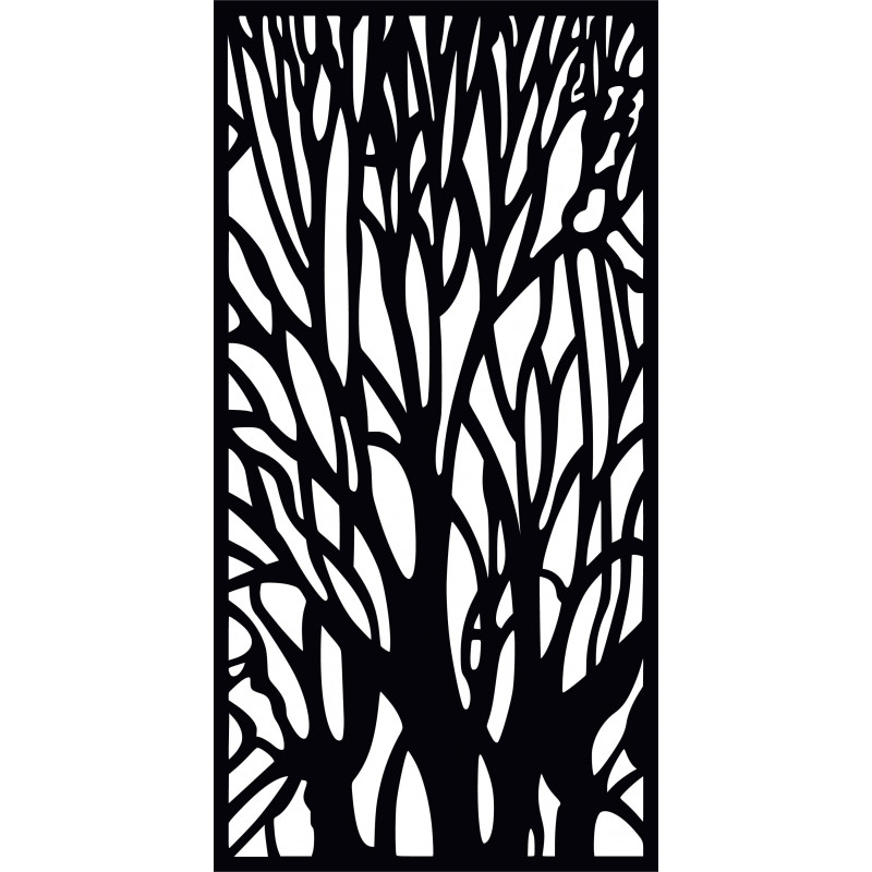 Fából készült kép a fal sziluettje ágak készült rétegelt lemez Fibis