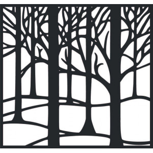 Fából készült rétegelt lemezből faragott falfestés Topub LUBELA 2