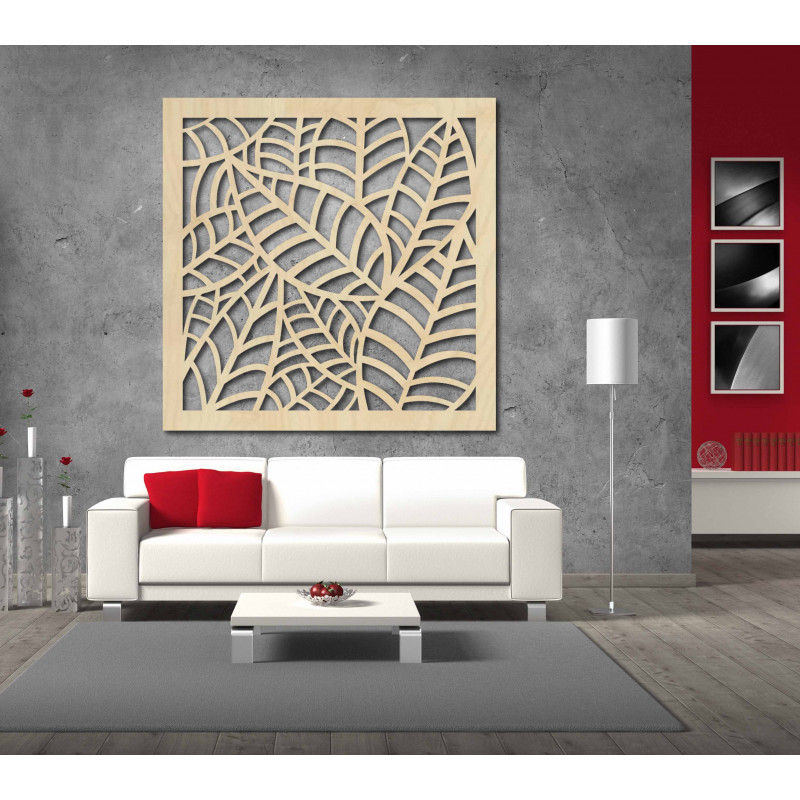 Fa rétegelt lemezből faragott falfestmény Nyárfa PÁFRÁNY