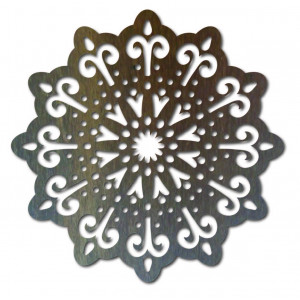 rétegelt fából készült falfestmény virág 2