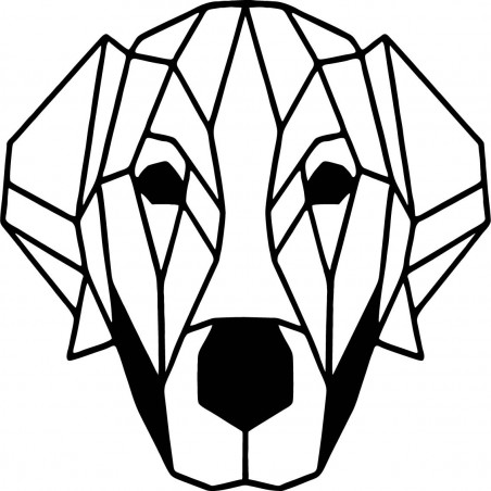 STYLESA modern falfestmény kutya rétegelt lemezből PR0229 HAFFF fekete