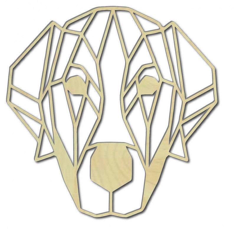 STYLESA modern falfestmény kutya rétegelt lemezből PR0229 HAFFF fekete