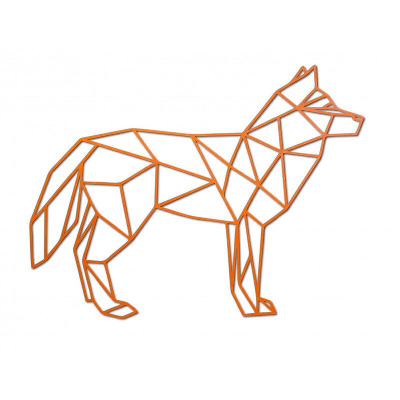 STYLESA faragott rétegelt lemez falfestmény, farkas, PR0231, fekete