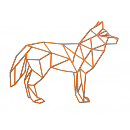 STYLESA faragott rétegelt lemez falfestmény, farkas, PR0231, fekete