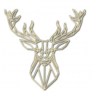 STYLESA faragott fa kép szarvas PR0232 fekete 2