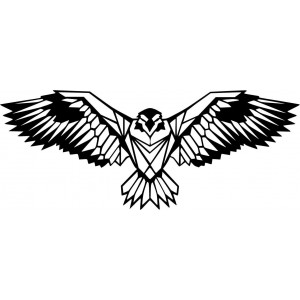 SENTOP faragott fából készült sas kép PR0233 fekete 2